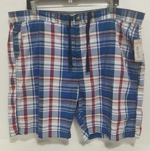 American Blue Plaid Board Shorts 2XL